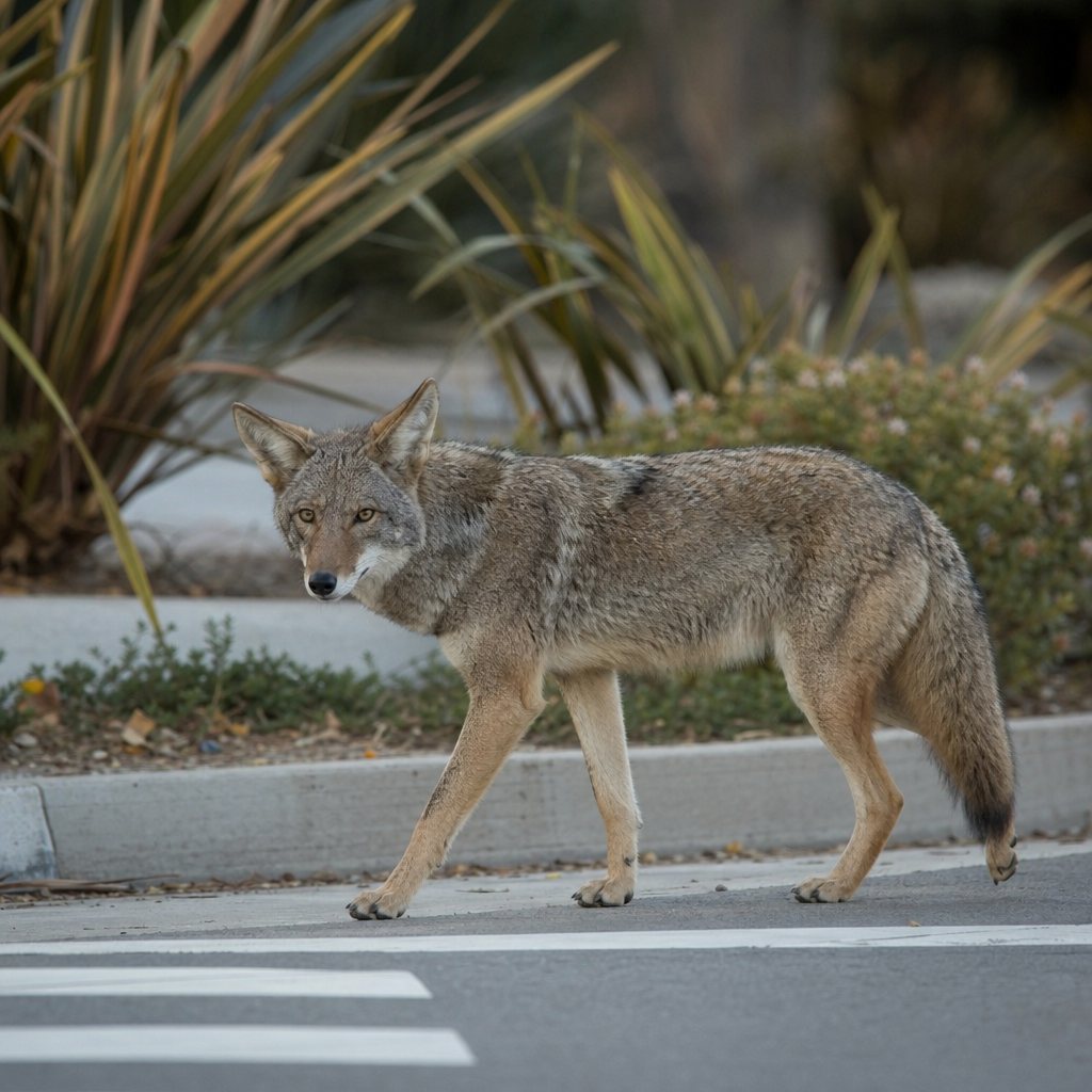 Urban coyotes have learned to use roads to their advantage, and that means following safety procedures!